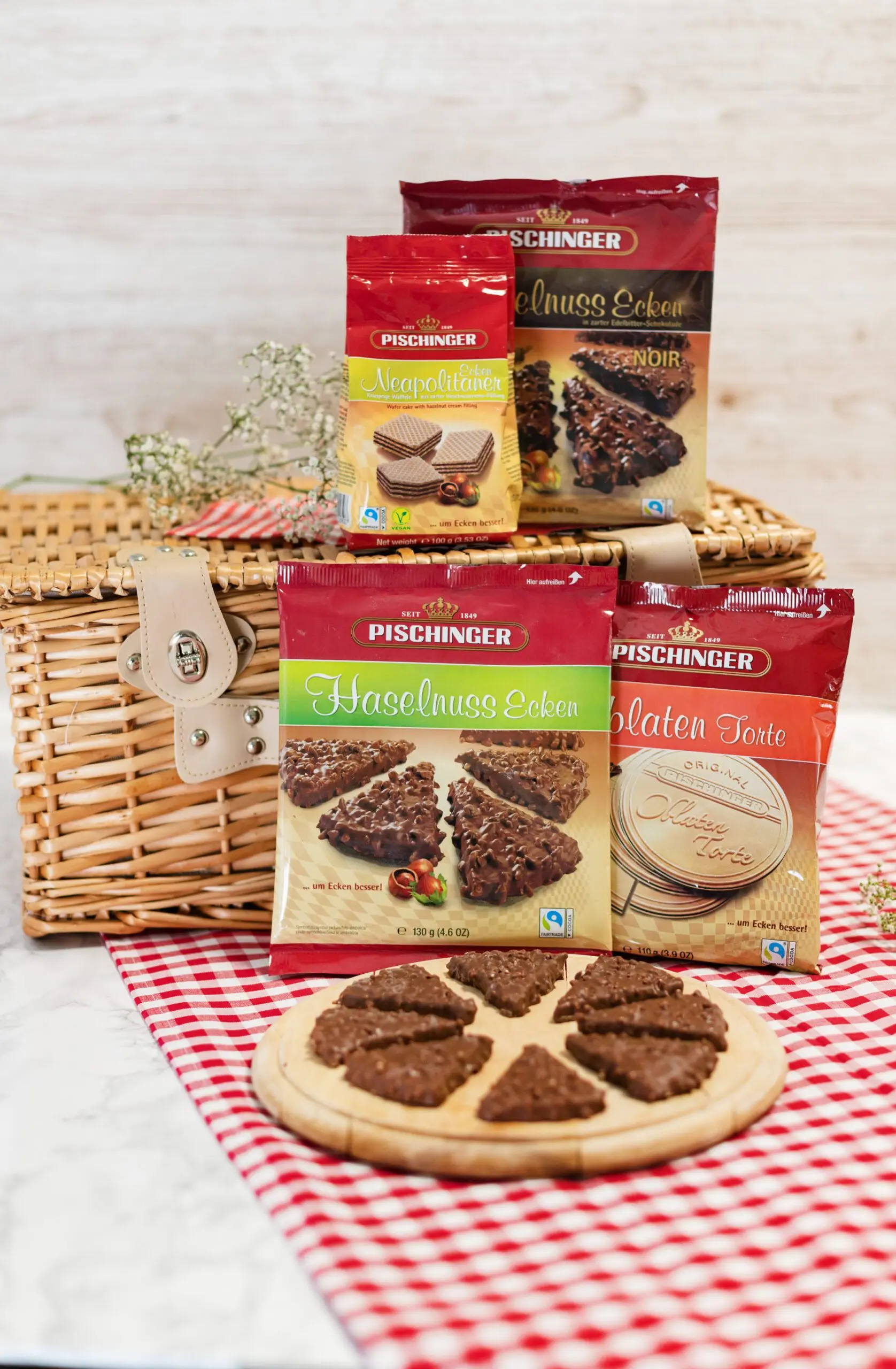 Pischinger Produkte und Verpackungen bei Confiserie Heindl
