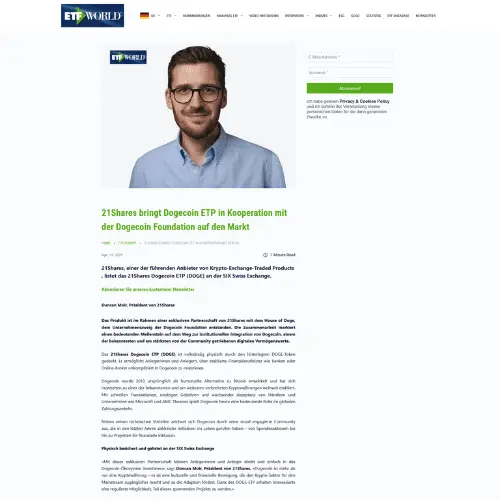 Online Bericht über 21Shares