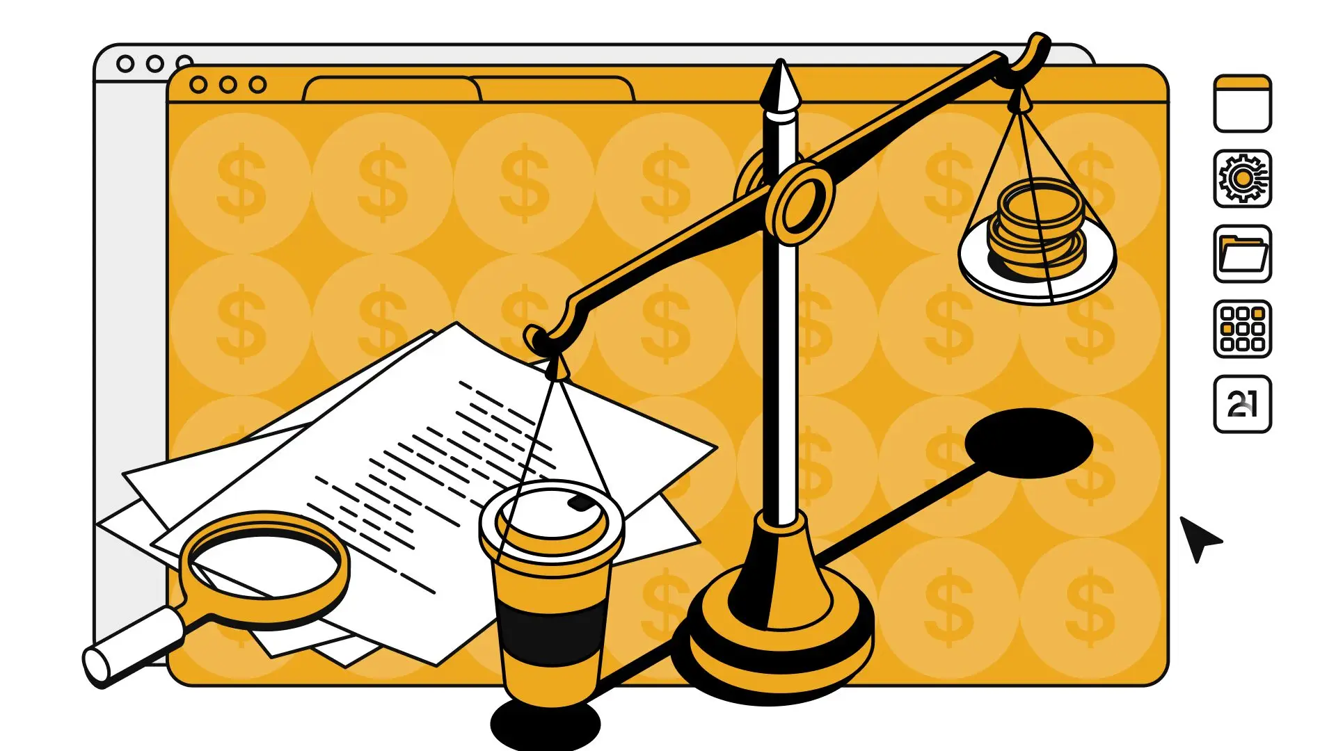 Illustration von Bitcoin und Finanzmärkten