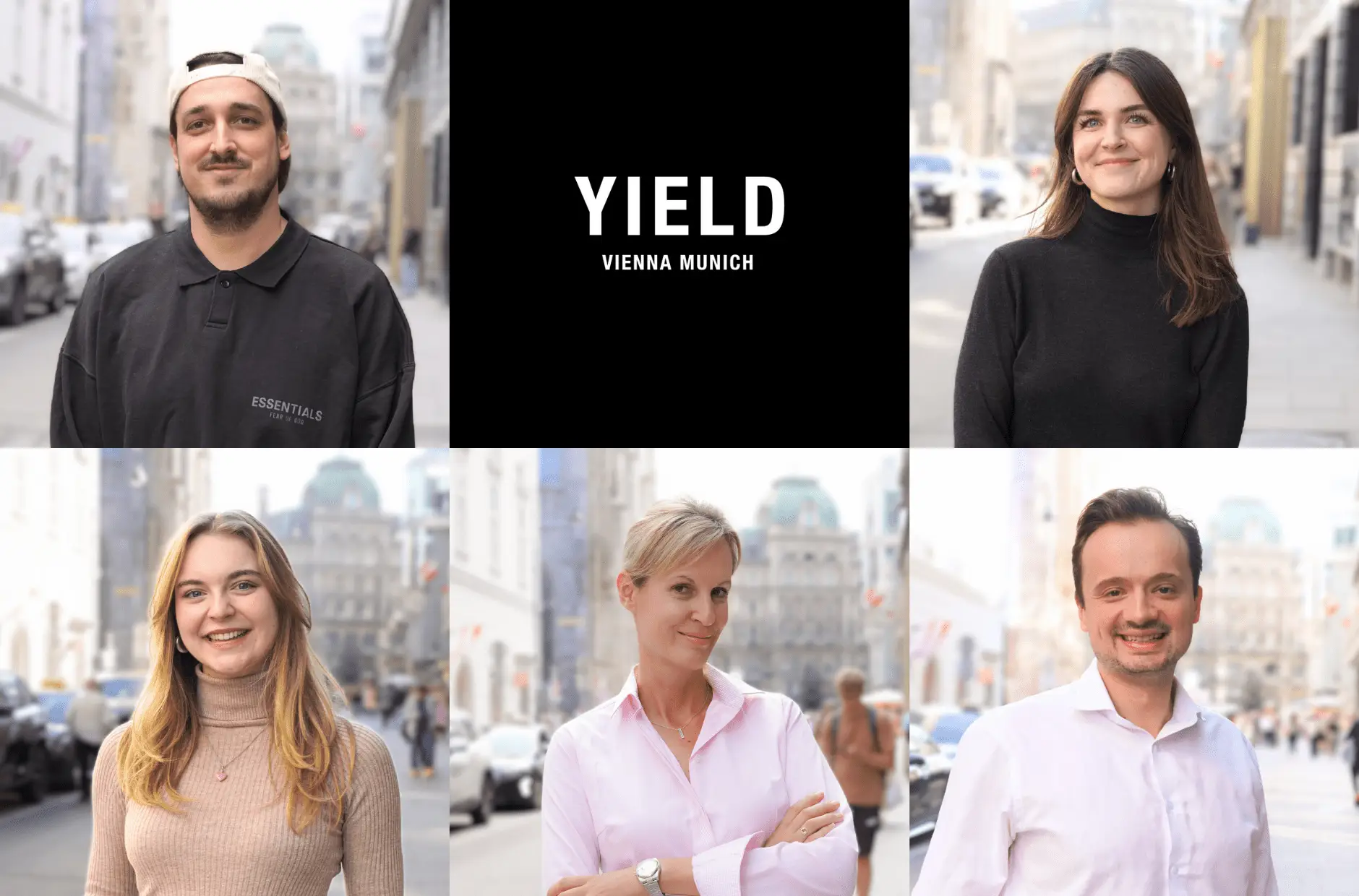 YIELD Teamfoto für Employer Branding und Unternehmenskommunikation