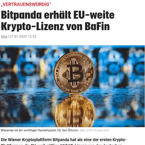 Bitpanda News zur EU-weiten MiCA-Krypto-Lizenz